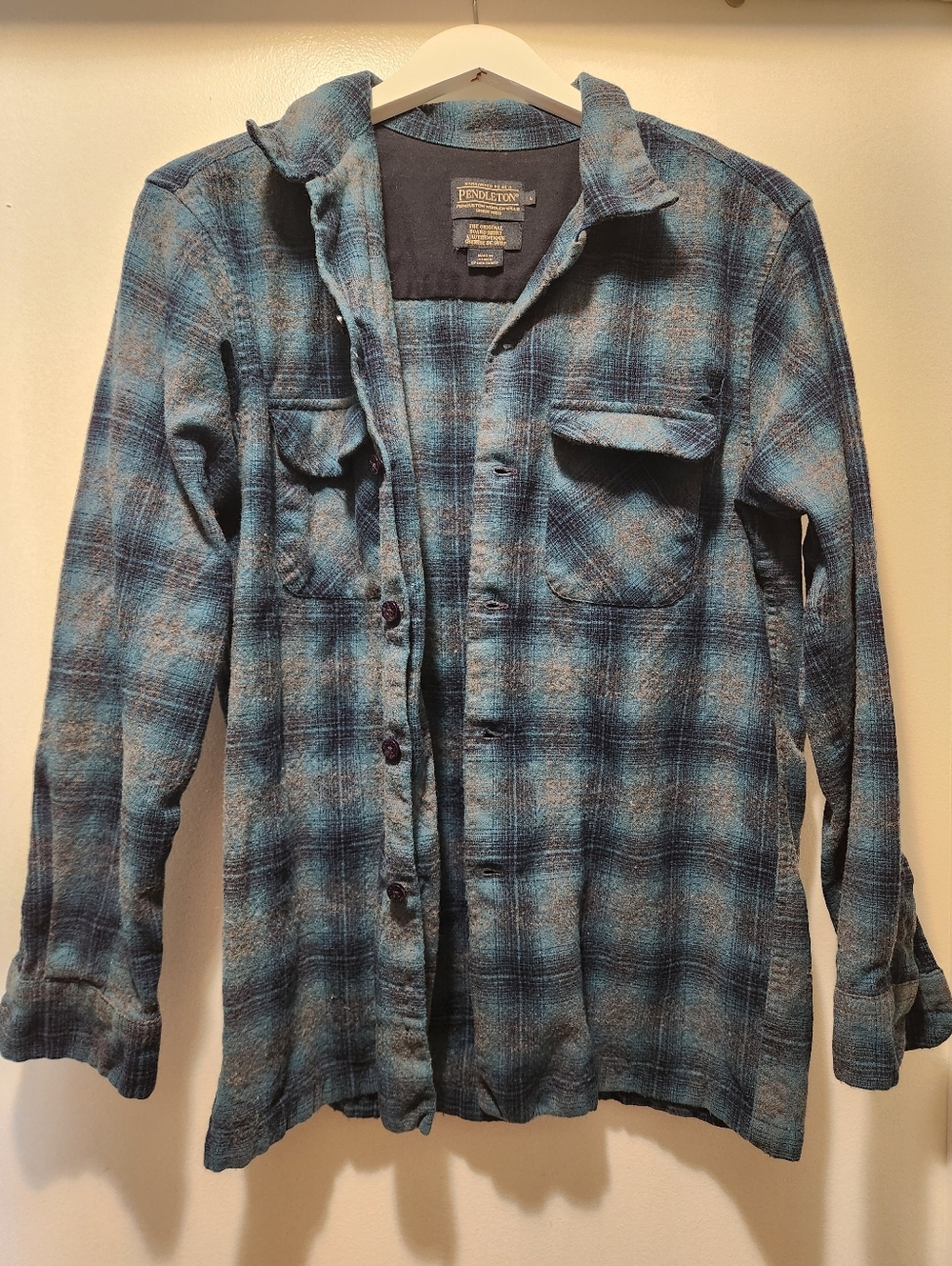 Pendleton Men's Plaid Board Shirt (Size L)
